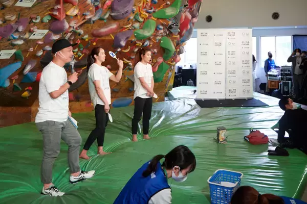 「野口啓代、野中生萌が全国のクライマーとオンラインで交流。様々なアドバイス送る」の画像