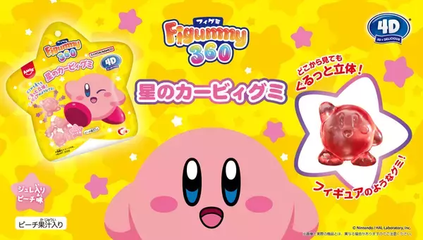 360度どこから見てもカービィ! 「星のカービィ」とコラボした立体フィギュアグミ「Figummy360」が発売