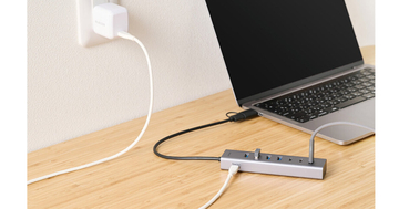 もうUSB不足に困らない、7ポート搭載のケーブル一体型USBハブ - エレコム