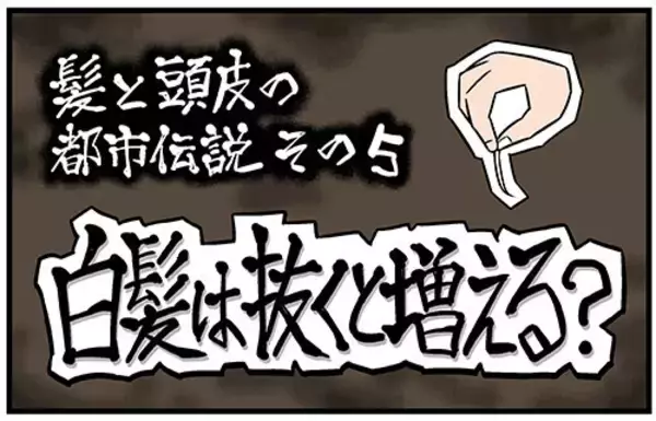 【漫画】髪と頭皮の都市伝説 第5回 【漫画】白髪は抜くと増える?
