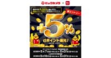 d払い、ビックカメラ全店で5％還元キャンペーン - 5月31日まで