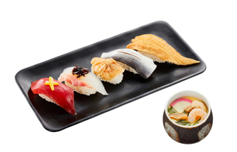 ミナミマグロ、真鯛、穴子も食べ放題! かっぱ寿司に「江戸前寿司5貫プレート」登場