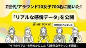 新リサーチ機関「ME TOKYO EMOTION RESEARCH」、「Z世代女子トレンド調査」を発表