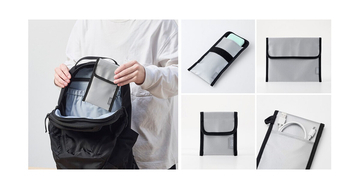 モバイルバッテリーを安心して持ち運べる「難燃ガジェットポーチ」、3サイズ展開