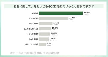 男女8割が「現在の家計・老後資金に不安」あり - 収入を増やすために実施していることは?