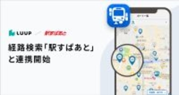 LUUP、経路検索「駅すぱあと」と連携 - 貸出可能台数などポート情報を表示