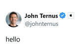 「アップル新CEOのターナス氏、Xで第一声「ハロー」」の画像1