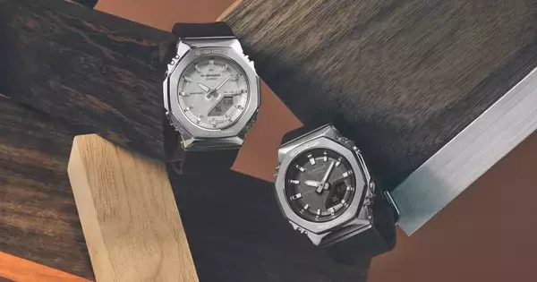 カシオ、G-SHOCK「GM-S2110」にクロスチェック柄ヘアライン仕上げ文字板の新モデル