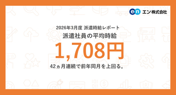3月度の三大都市圏 派遣平均時給は1,708円 – 唯一前月を上回った職種は?