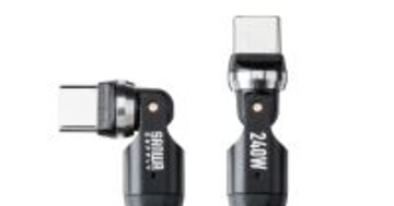 ごろ寝充電が快適に、両端が回転するPD240W対応USB-Cケーブルの改良版