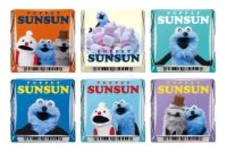 【セブン‐イレブン】「パペットスンスン×チロルチョコ」が登場 - 全10種類、さわやかなブルーベリーマシュマロ味