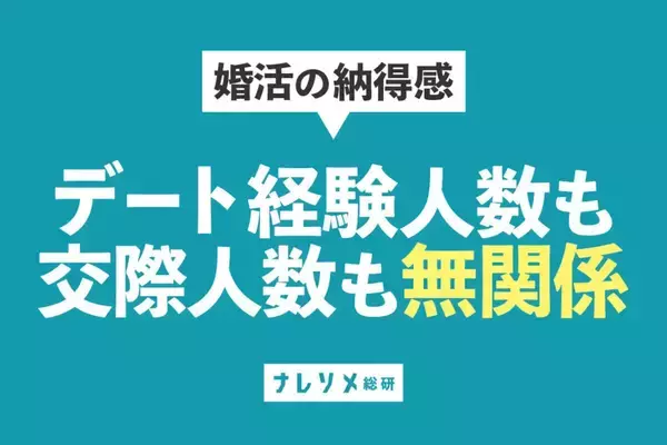 婚活の納得感は「出会いの数」と関係ない? 結婚後の満足度を左右する“3つの要素”とは - 既婚者425人調査