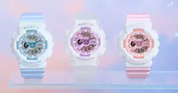 カシオ、BABY-Gにパステルカラーの新モデル「BA-110PD」3モデル