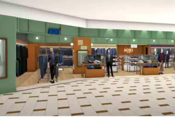 ビジネスカジュアルやレディースを拡大、AOKIの新店がららテラス 武蔵小杉にオープン