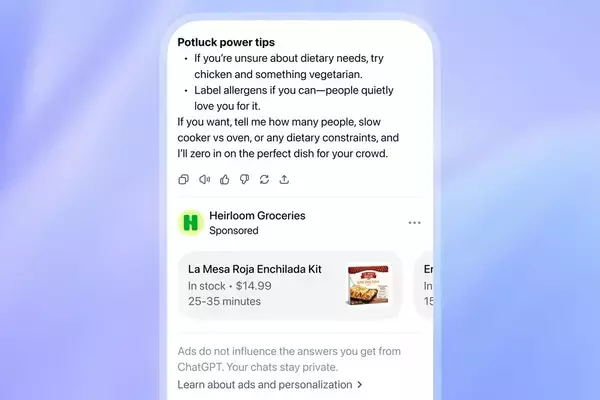 OpenAI、ChatGPTで広告表示テスト開始　無料版とGoプランが対象