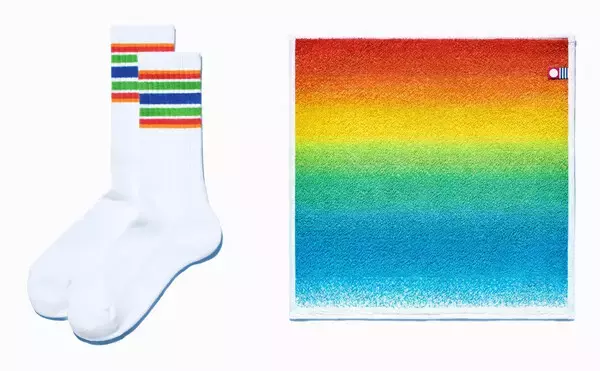 【ファミマ】「コンビニエンスウェア」に春夏の新作! 45周年記念カラーのラインソックスやタオルハンカチなどが登場