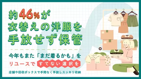 衣替えシーズン到来! しばらく着ていない服は「手放さずに保管」が46% - 理由は?