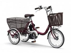 ヤマハ発動機、三輪タイプの電動アシスト自転車「PASワゴン」に新モデル - 前後に大容量のバスケット