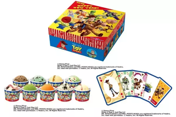 【サーティワン×トイ・ストーリー】お正月限定セットが登場! トランプ付き&ウッディとバズのサンデーも