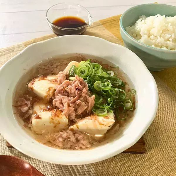 【レンチンレシピ】「レンチンシーチキン湯豆腐」でポッカポカ – 受験生のお夜食やひとり湯豆腐にも