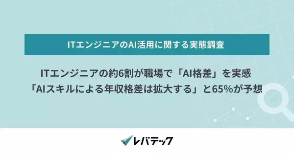 ITエンジニアの約6割が職場で「AI格差」を実感 - レバレジーズ調査