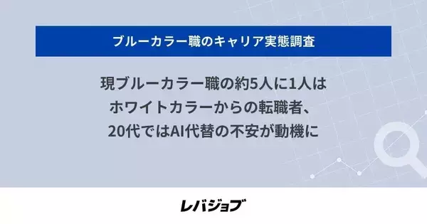 ブルーカラー職の約5人に1人がホワイトカラーから転職 - レバレジーズ調査