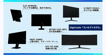 【TGS2026】アイオー、「GigaCrysta」“未来のコンセプトモデル”5機種をシルエットで発表