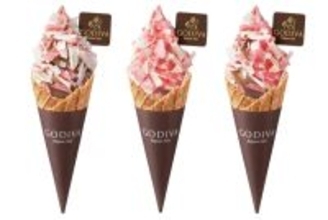 【ゴディバ】バレンタイン限定のソフトクリームが登場! 花びらチョコをまとった「フルール・ド・ショコ」など