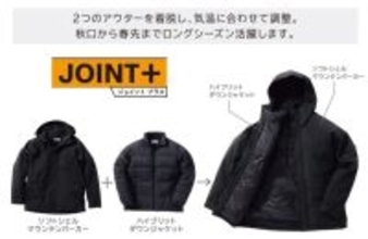 AOKIから、2つのアウターを1つに組み合わせられる機能系アウター「JOINT+(ジョイント プラス)」シリーズ登場