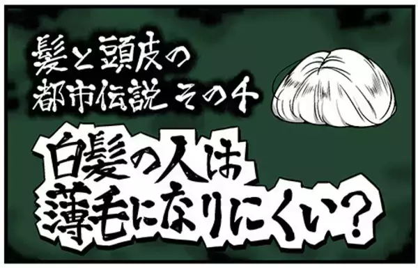 【漫画】髪と頭皮の都市伝説 第4回 【漫画】白髪の人は薄毛になりにくい?