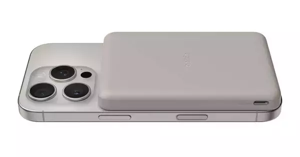 ベルキン、厚さ10.6mmのモバイルバッテリー　スマホの背面に磁力で固定してワイヤレスで充電