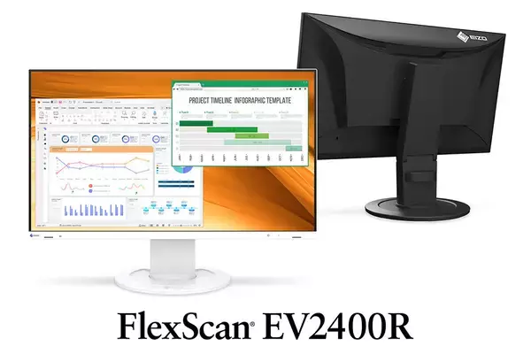 EIZO、23.8型 / フルHDで消費電力“8W”を達成したモニター「FlexScan EV2400R」