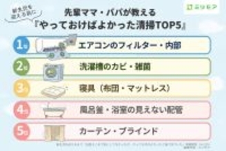 先輩ママ・パパが選ぶ「新生児を迎える前にやっておけばよかった清掃」TOP5は?