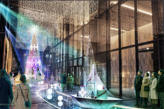 東京ミッドタウン八重洲でクリスマスイルミ開催! 約40mの光の航路に高さ7mのツリー登場
