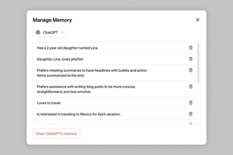 ChatGPT、会話を記憶して関係を深める新機能「Memory」、テスト提供開始