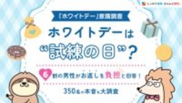 ホワイトデーは”試練の日”?6割の男性がお返しを負担と回答!