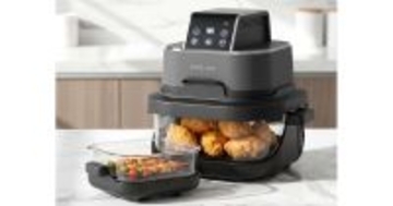 調理中の食材がよく見えるノンフライヤー「EPEIOS ガラスホットフライヤー」