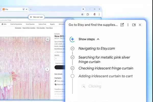 ChromeのGemini統合 大幅強化、サイドパネルと操作代行機能「auto browse」を導入