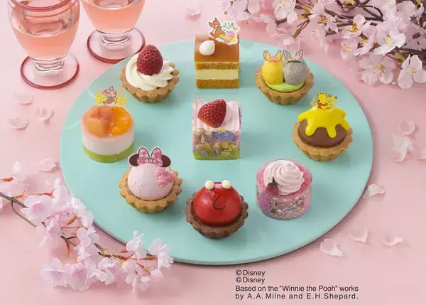 【銀座コージーコーナー】「ミッキー&ミニー」、「プーさん」、「バンビ」の春限定お花見スイーツを発売