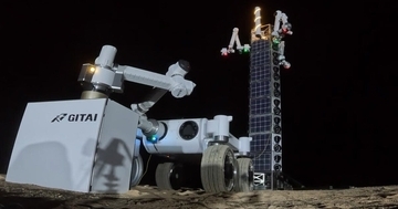 GITAI／KDDI、月面での通信環境構築に向けてロボットによる基地局アンテナ設置に成功