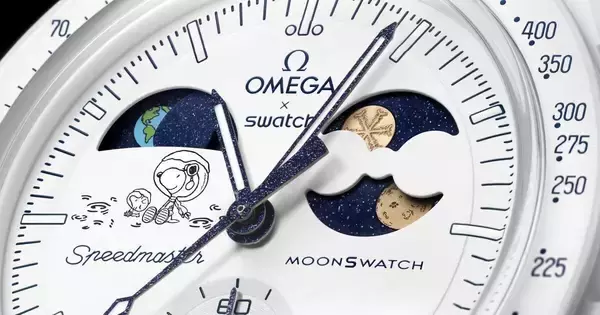 「雪の日しか買えない時計 - スウォッチ「MISSION TO EARTHPHASE – MOONSHINE GOLD」は1本ごとに異なる雪の結晶」の画像