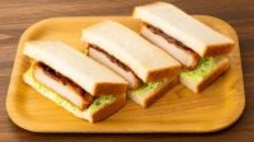 ローソン、かつサンドが3個に増量した「盛りすぎ! 厚切りロースカツサンド」を販売中