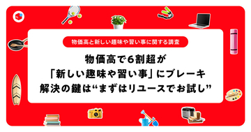 物価高で6割超が新しい趣味にブレーキ、解決策は「まずリユースでお試し」