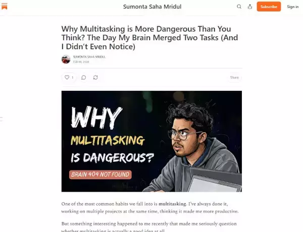 マルチタスクは想像以上に危険？ある開発者の告白