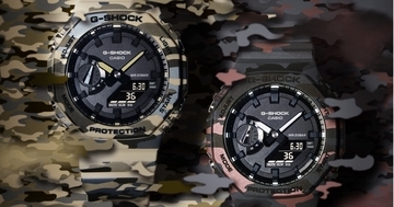 カシオ、オリジナル迷彩を採用した「G-SHOCK GA-2100CM」シリーズを発売