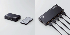 エレコム、4K / 60p対応のHDMIセレクター - コンパクトなメタルボディ採用
