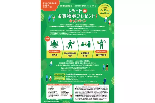 日本橋北詰商店会とCOREDO室町が「レシートdeお買い物券プレゼント！キャンペーン」初開催