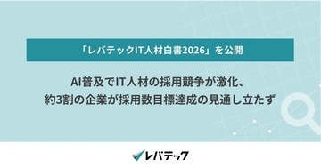 IT人材採用、約3割の企業が目標達成を「困難」と認識 - レバテック調査