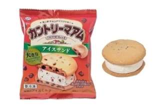 【セブンイレブン】カントリーマアムが"巨大アイスサンド"に!? 配合を見直し、「固くなりすぎない」しっとり食感に