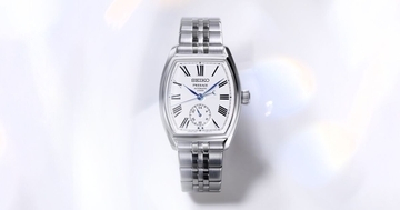 セイコー プレザージュの新作、白い琺瑯とトノーケースのドレスウオッチ